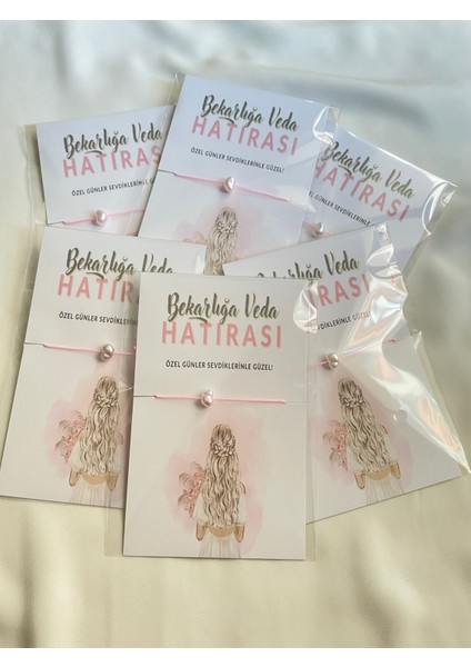 10 Adet Şans Bilekliği - Bride Hediye - Kına Hediyesi - Nedime Bileklik