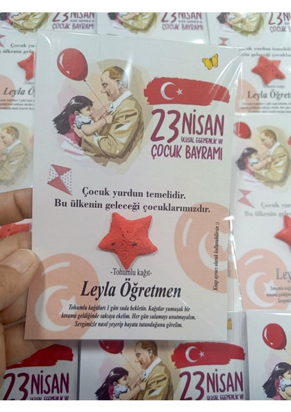 20 Adet 29 Ekim Cumhuriyet Bayramı 23 Nisan Hediyelik Tohum indirimleri