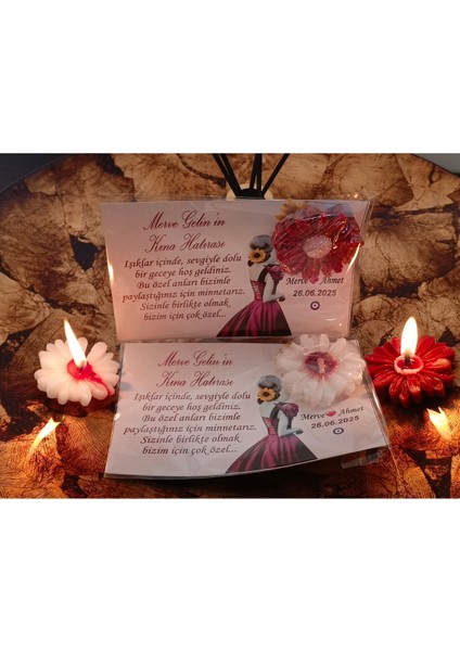 Kına Düğün Nişan Için Kartlı (18 Adet) modelleri