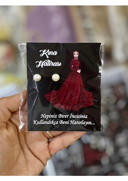 40 Adet Kına Gecesi Hediyelik Küpe ve Toz Kına