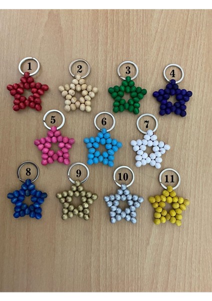 Ahşap Yıldız Anahtarlık Kına Gecesi Hediyeliği 30 Adet modelleri