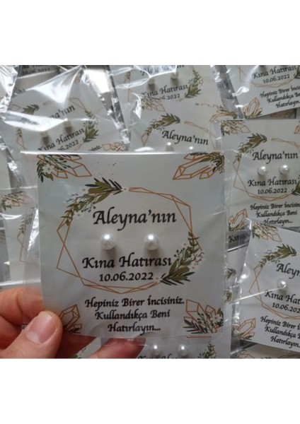 25 Adet Inci Küpeli Söz Nişan Kına Hediyesi Hediyelik