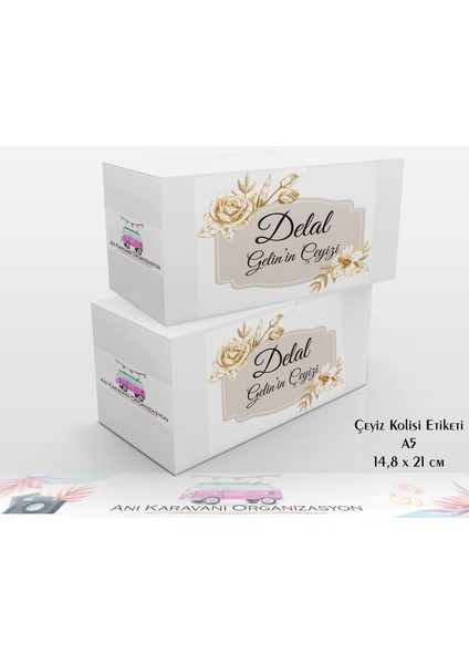 Çeyiz Kolisi Etiketi / A5 - 10 Adet