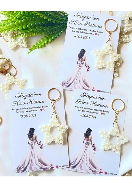 Yıldız Anahtarlık Kına Hatırası - 25 Adet