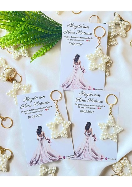 Yıldız Anahtarlık Kına Hatırası - 25 Adet fiyatları