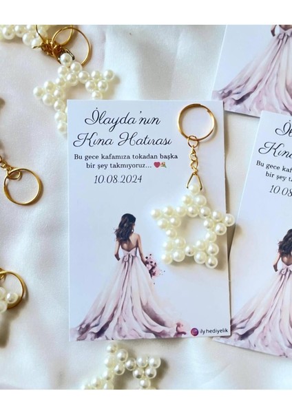 Yıldız Anahtarlık Kına Hatırası - 25 Adet modelleri