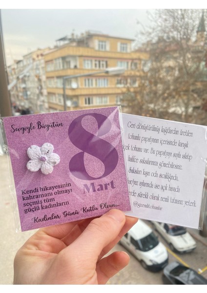 8 Mart Dünya Kadınlar Günü 25 Adet Tohumlu Kart
