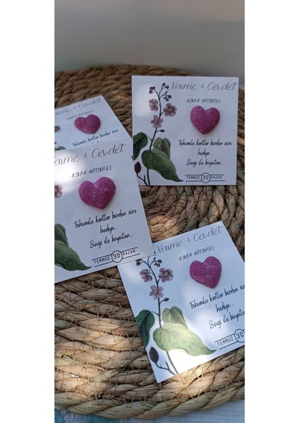 Tohumlu Kart 50 Adet Nikah, Düğün, Söz, Nişan, Hediyelik, Doğum Günü modelleri