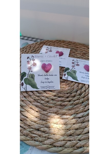 Tohumlu Kart 50 Adet Nikah, Düğün, Söz, Nişan, Hediyelik, Doğum Günü fırsatları