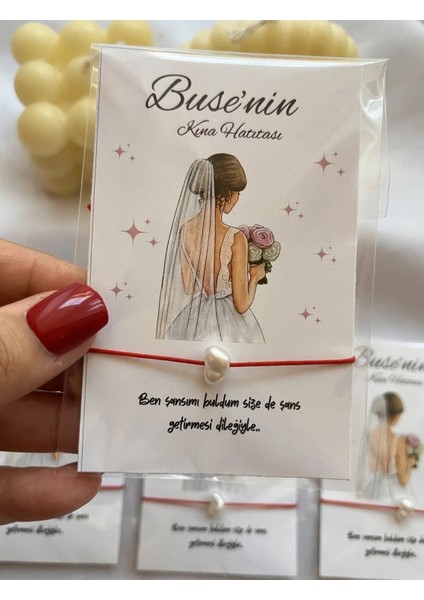 24 Adet Kişiye Özel Şans Bilekliği Isimli Söz Nişan Nikah Kına Hediyesi