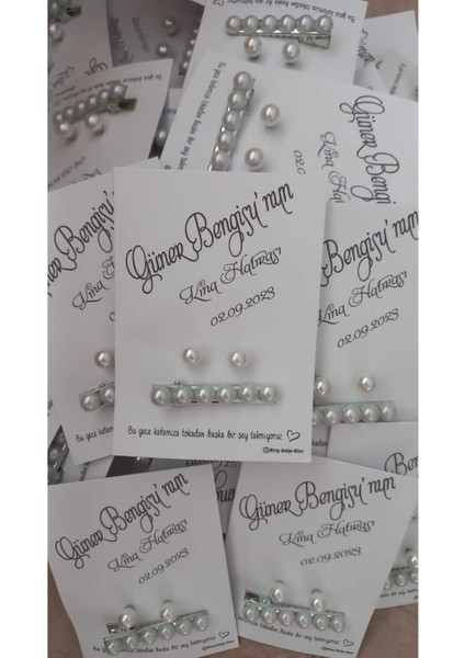 Inci Küpe ve Inci Toka (20 Adet)