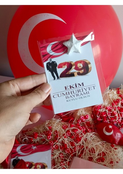 29 Ekim Cumhuriyet Bayramı 15 Adet Tohumlu Kart Hediyelik GZM225