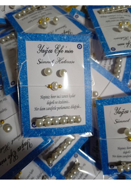 Doğum Günü Sünnet Kına Hediyeliği Inci Toka Isme Özel 5 Adet modelleri