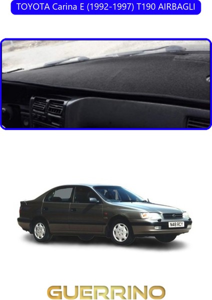 Toyota Carina E (1992-1997) T190 Aırbaglıtorpido Koruma Halısı Mavi Kenar