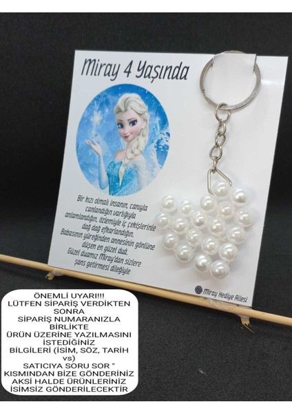 Yenidoğan Mevlid Doğum günü Hediyelik Inci Kalp Anahtarlık (24 Adet)