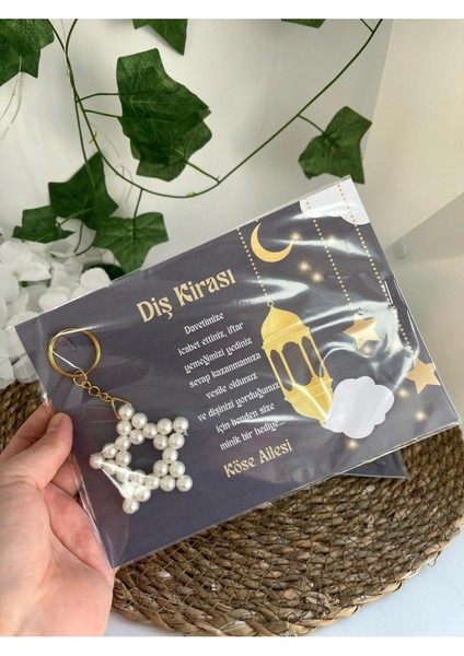 10 Adet Ramazan, Kadir Gecesi Hediyeliği Inci Yıldız Anahtarlı Kart Iftar, Diş Kirası Hediyeliği indirimleri