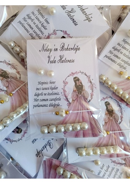 Doğum Günü Sünnet Kına Hediyeliği Inci Toka Isme Özel 5 Adet indirimleri