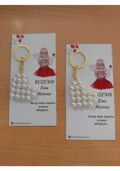 10 Adet Inci Kalp Anahtarlık Kına Nişan Düğün Babyshower Doğum 40 Uçurma Hediyelik