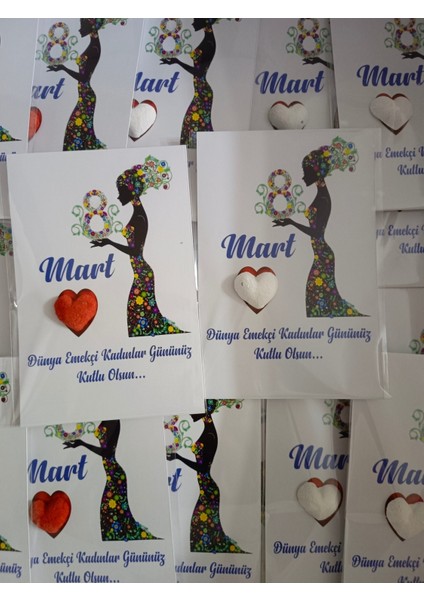 10 Adet Kadınlar Günü, Anneler Günü Hediyesi Tohumlu Kart