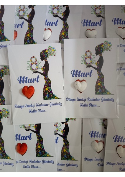 10 Adet Kadınlar Günü, Anneler Günü Hediyesi Tohumlu Kart modelleri