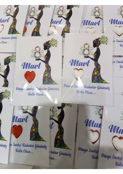 10 Adet Kadınlar Günü, Anneler Günü Hediyesi Tohumlu Kart fırsatları