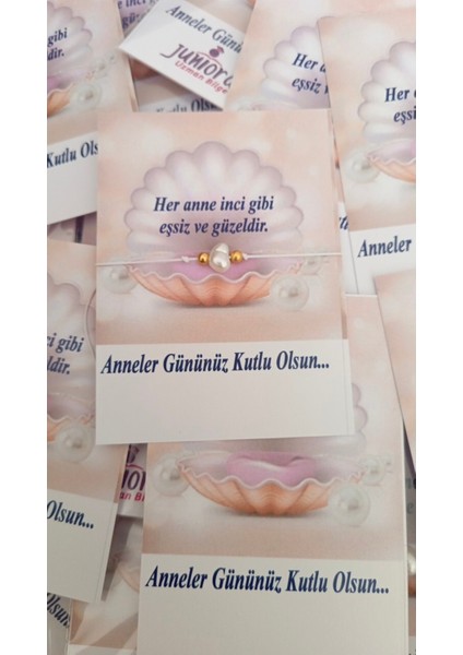 10 Adet Anneler Günü Inci Bileklik