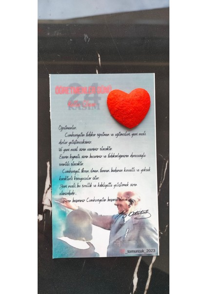 Öğretmenler Günü Hediyesi Tohumlu Kart 15 Adet modelleri