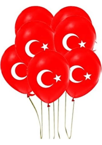 Türk Bayraklı Balon 10 Adet Süsleme Balonu fiyatları