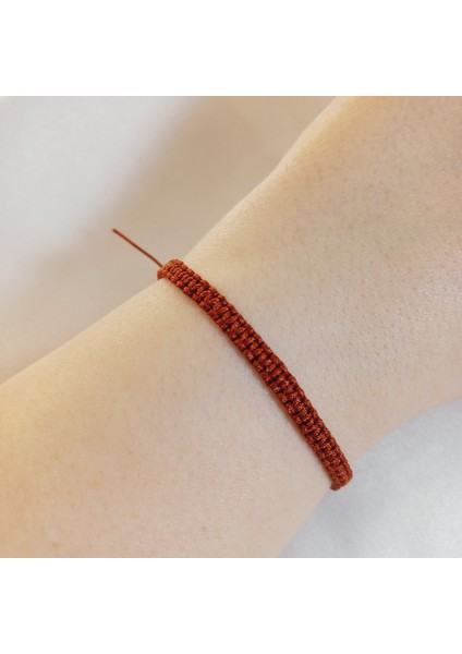 Açık Kahverengi Makrome Bileklik - Sörfçü Bileklik - Unisex El Yapımı Makrome Asansörlü Ayarlanabilir Hediye - Ip Bileklik - Makrome Bileklik - Örgü Bileklik - Açık Kahverengi Bileklik