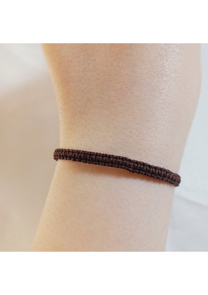 Koyu Kahverengi Makrome Bileklik - Sörfçü Bileklik - Unisex El Yapımı Makrome Asansörlü Ayarlanabilir Hediye - Ip Bileklik - Makrome Bileklik - Örgü Bileklik - Koyu Kahverengi Bileklik fiyatları
