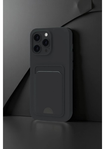 iPhone 16 Plus Kılıf Kelvin Kartvizitli Silikon - LACIVERT-(5796)