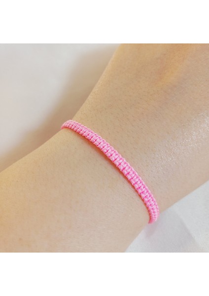 Açık Pembe Makrome Bileklik - Sörfçü Bileklik - Unisex El Yapımı Makrome Asansörlü Ayarlanabilir Hediyelik - Ip Bileklik - Makrome Bileklik - Örgü Bileklik - Açık Pembe Bileklik fiyatları