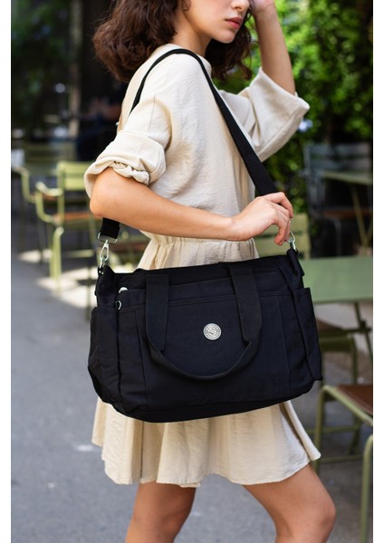 Sn 7003 Suya Dayanıklı Çok Bölmeli Krinkıl Çanta Kol Çantası Omuz