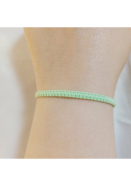 Su Yeşili Makrome Bileklik - Sörfçü Bileklik - Unisex El Yapımı Makrome Asansörlü Ayarlanabilir Hediyelik - Ip Bileklik - Makrome Bileklik - Örgü Bileklik - Su Yeşili Mint Bileklik