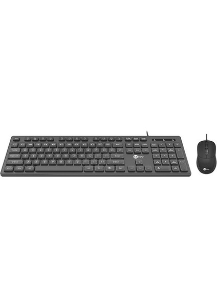 Lenovo Lecoo CM102 USB Kablolu Q Klavye - Mouse Set Siyah