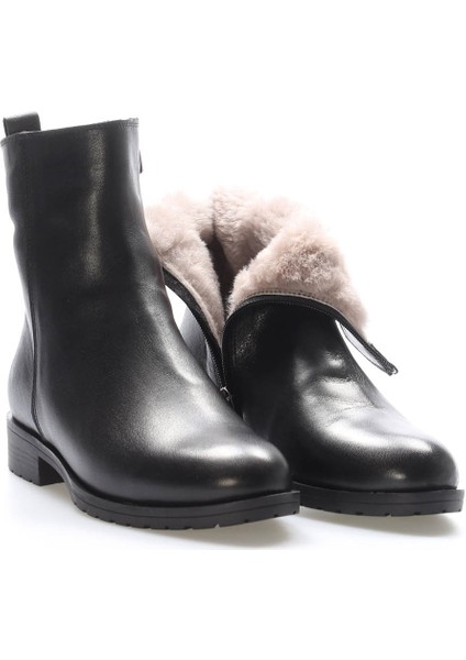 Hakiki Deri Kürklü Kadın Klasik Bot 257KZA630 modelleri