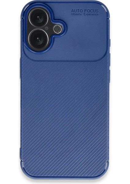 iPhone 16 Plus Kılıf Auto Focus Karbon Kapak - LACIVERT-(5796) fiyatları