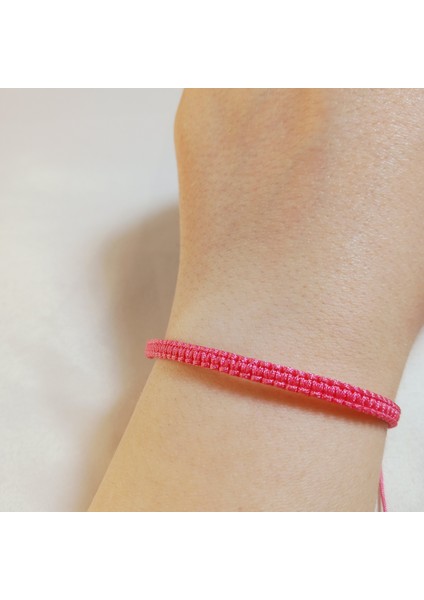 Şeker Pembe Makrome Bileklik - Sörfçü Bileklik - Unisex El Yapımı Makrome Asansörlü Ayarlanabilir Hediyelik - Ip Bileklik - Makrome Bileklik - Örgü Bileklik - Şeker Pembe Bileklik fiyatları