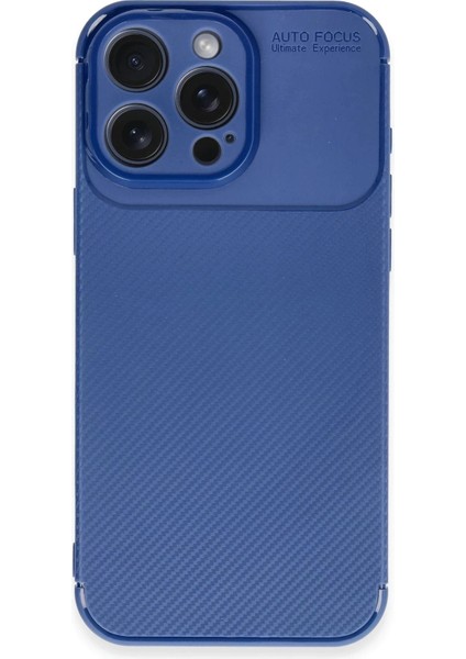 iPhone 16 Pro Max Kılıf Auto Focus Karbon Kapak - LACIVERT-(5796) fiyatları