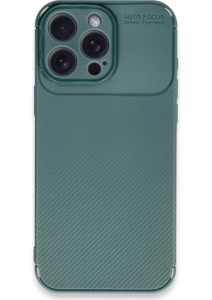 iPhone 16 Pro Max Kılıf Auto Focus Karbon Kapak - Koyu YEŞIL-(5796) fiyatları