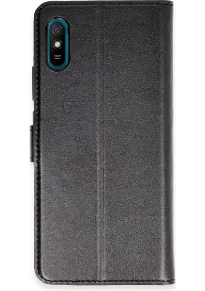 Xiaomi Redmi 9A Kılıf Trend S Plus Kapaklı Kılıf - SIYAH-(5796)