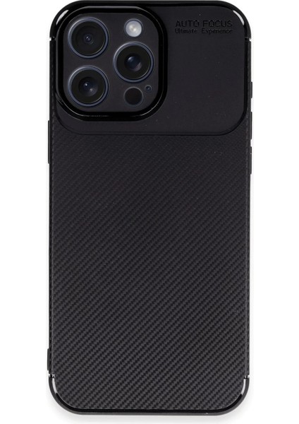 iPhone 16 Pro Max Kılıf Auto Focus Karbon Kapak - SIYAH-(5796) fiyatları
