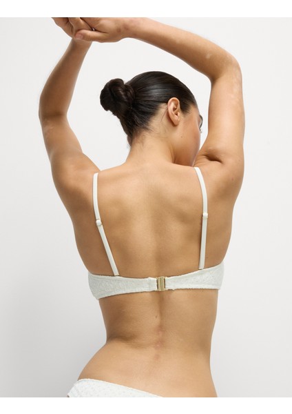 Kare Yaka Bandeau Bikini Üstü