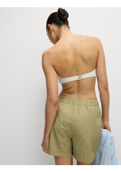 Kare Yaka Bandeau Bikini Üstü