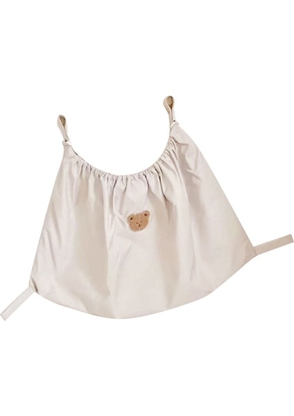 Bebek Arabası Çantası Minimalist Stil Taşınabilir Büyük Kapasiteli Elastik Esnek Polyester Elyaf Askılı Bebek Bezi Çantaları Bej (Yurt Dışından) fiyatları