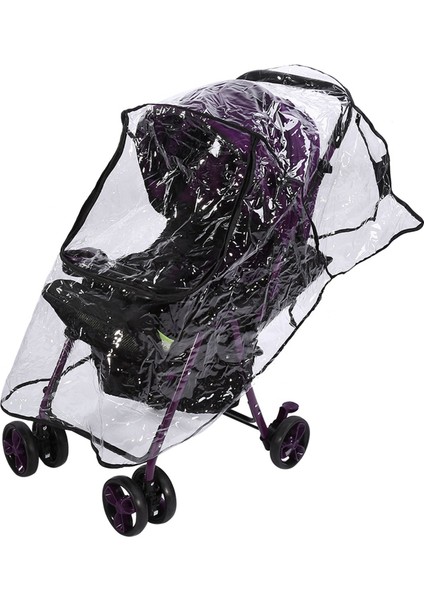 1 Adet Pvc Evrensel Su Geçirmez Bebek Arabası Yağmur Örtüsü Toz Rüzgar Kalkanı Bebek Arabası Aksesuarı (Yurt Dışından)