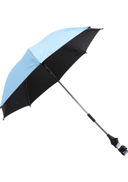 Bebek Arabası Şemsiye Klipsli Bebek Arabası Güneşlik Güneş Koruma Şemsiyesi Ayarlanabilir Kelepçeli Açık Hava Için 85CM Büyük Versiyon Mavi (Yurt Dışından) modelleri