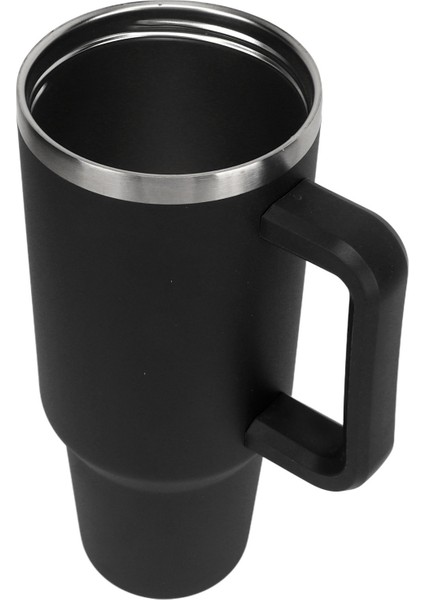 40OZ Paslanmaz Çelik Vakum Yalıtımlı Su Kupası Saplı Pipet Içecekleri Soğuk Tut Sıcak Su Şişesi Tip 3 (Yurt Dışından) fırsatları