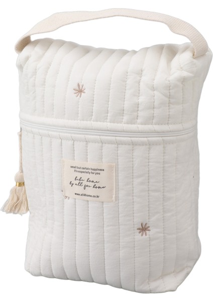 Sevimli Kapitone Işlemeli Desenli Bebek Bezi Çantası Pamuklu Bebek Arabası Fermuarlı Çanta Şişe Mendil Emzik Yıldız (Yurt Dışından) fiyatları