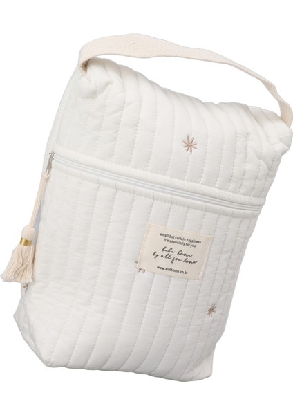 Sevimli Kapitone Işlemeli Desenli Bebek Bezi Çantası Pamuklu Bebek Arabası Fermuarlı Çanta Şişe Mendil Emzik Yıldız (Yurt Dışından) indirimleri